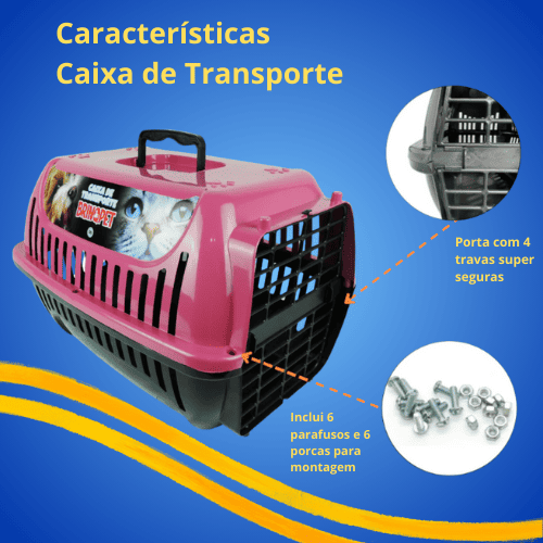 Caixa de Transporte Pet Até 10Kg - BichoBox