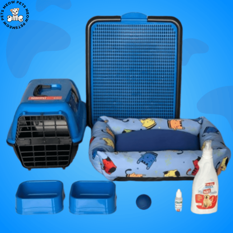 Kit Conforto Para Pets - Caixa Transporte / Caminha / Sanitário