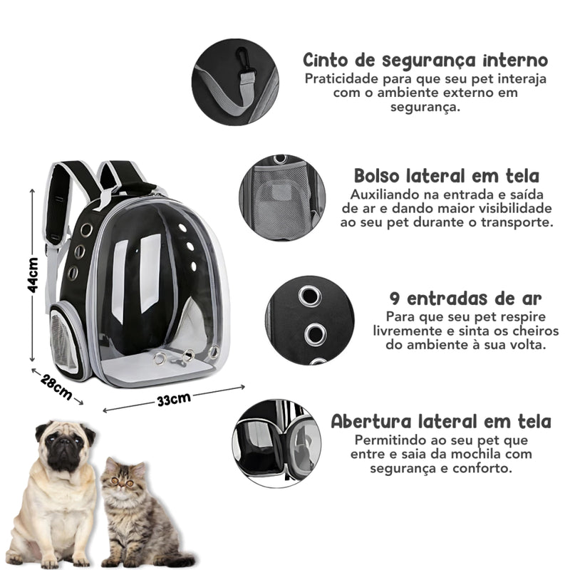 MeowMochila Pet Visao Panoramica - VisionPet