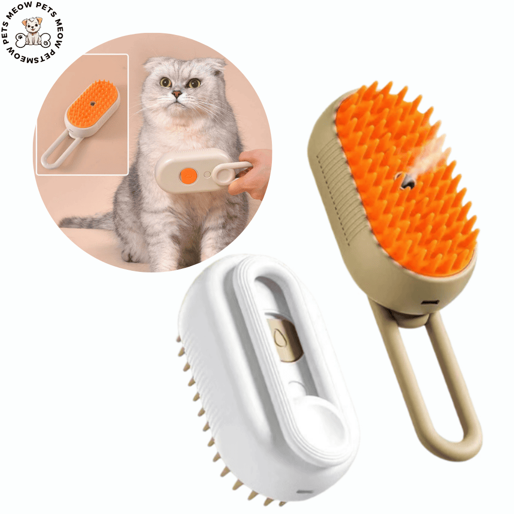 Escova Vaporizadora 3 em 1 para Cães & Gatos PetGlow©