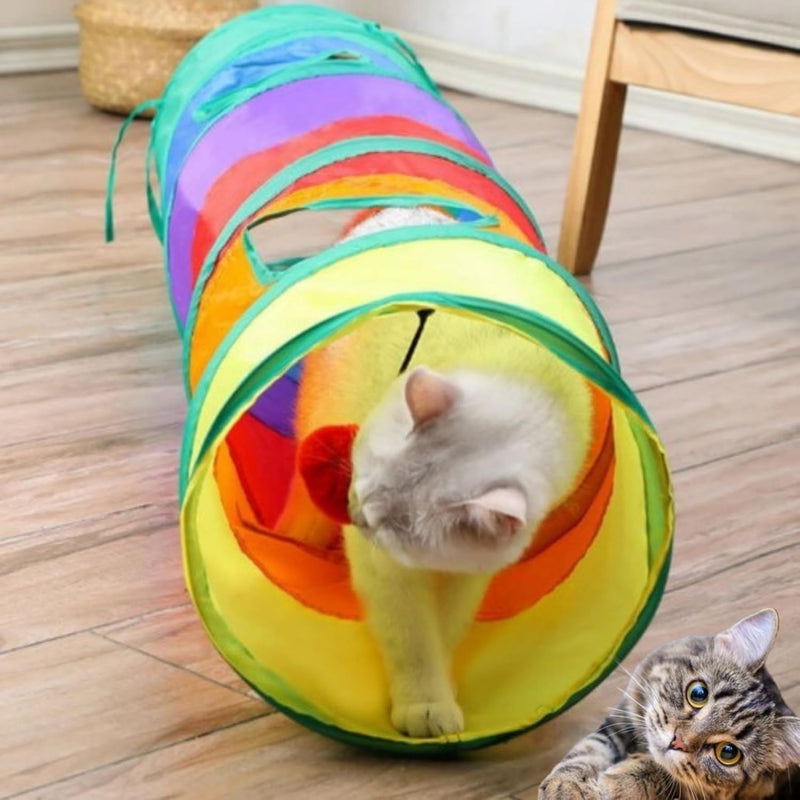 Túnel Labirinto Colorido para Gatos - Cat Toys