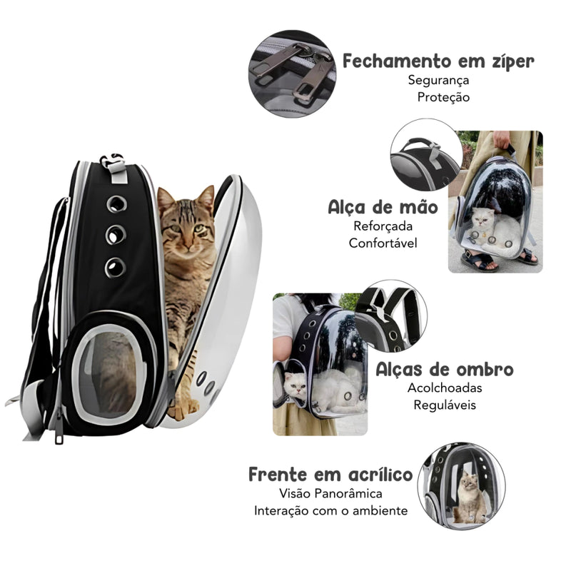 MeowMochila Pet Visao Panoramica - VisionPet