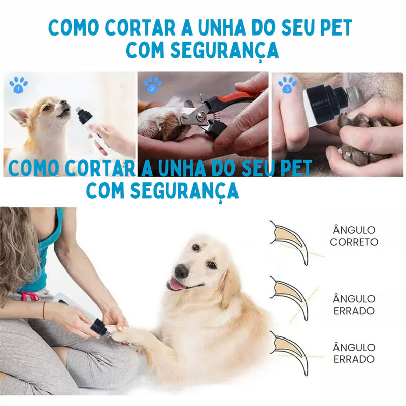 Cortador de Unha Elétrico Recarregável PetGrooming