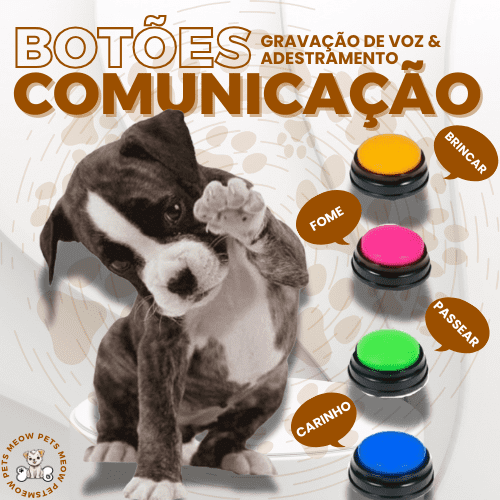 Botões de Adestramento / Comunicação  - Gravação de Voz p/ Pet