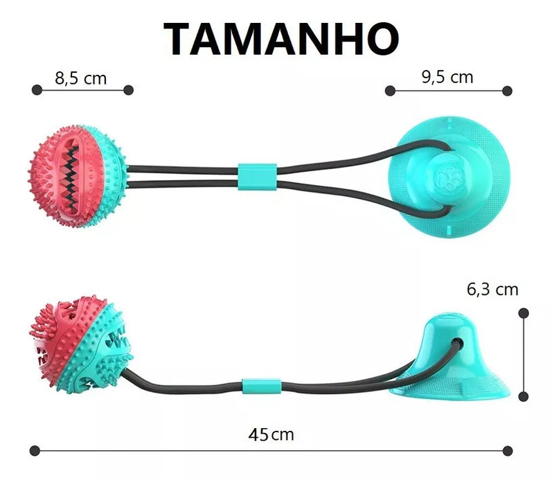 Puxador Interativo c/ Ventosa para Cães