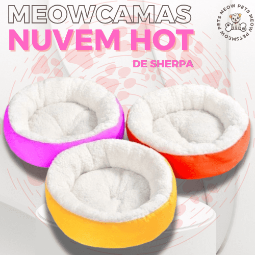 MeowCama NuvemHot - Pet Redonda de Sherpa