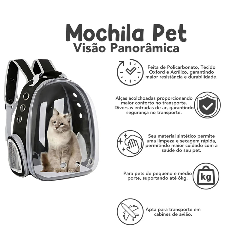 MeowMochila Pet Visao Panoramica - VisionPet