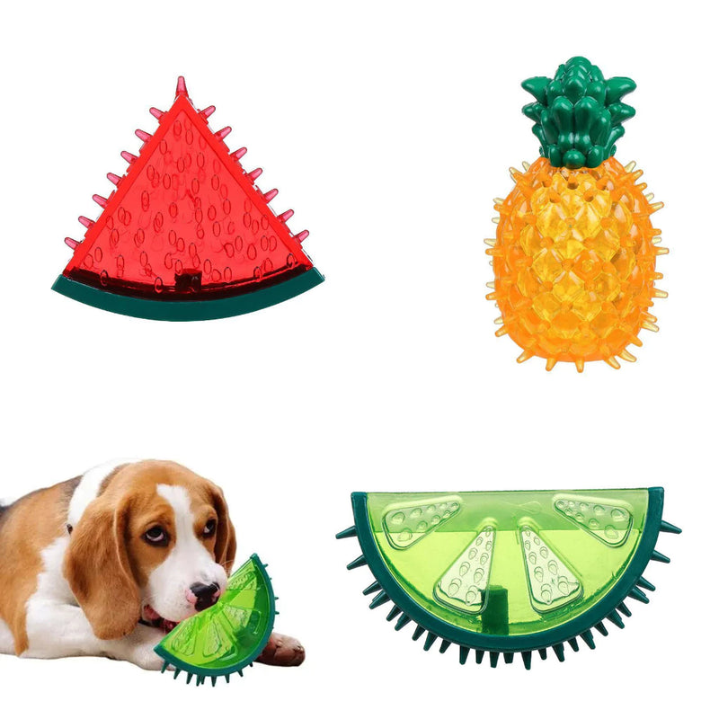 Brinquedo Mordedor Frutas Flutuante para Cães