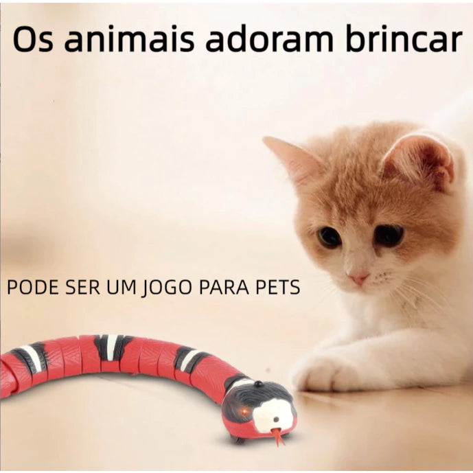 Brinquedo Interativo Cobra Elétrica p/ Gatos - PetSnake