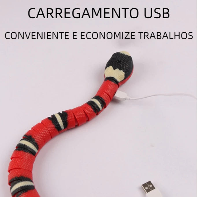 Brinquedo Interativo Cobra Elétrica p/ Gatos - PetSnake