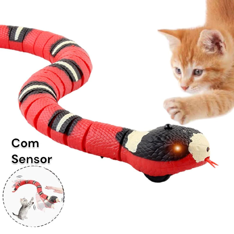 Brinquedo Interativo Cobra Elétrica p/ Gatos - PetSnake