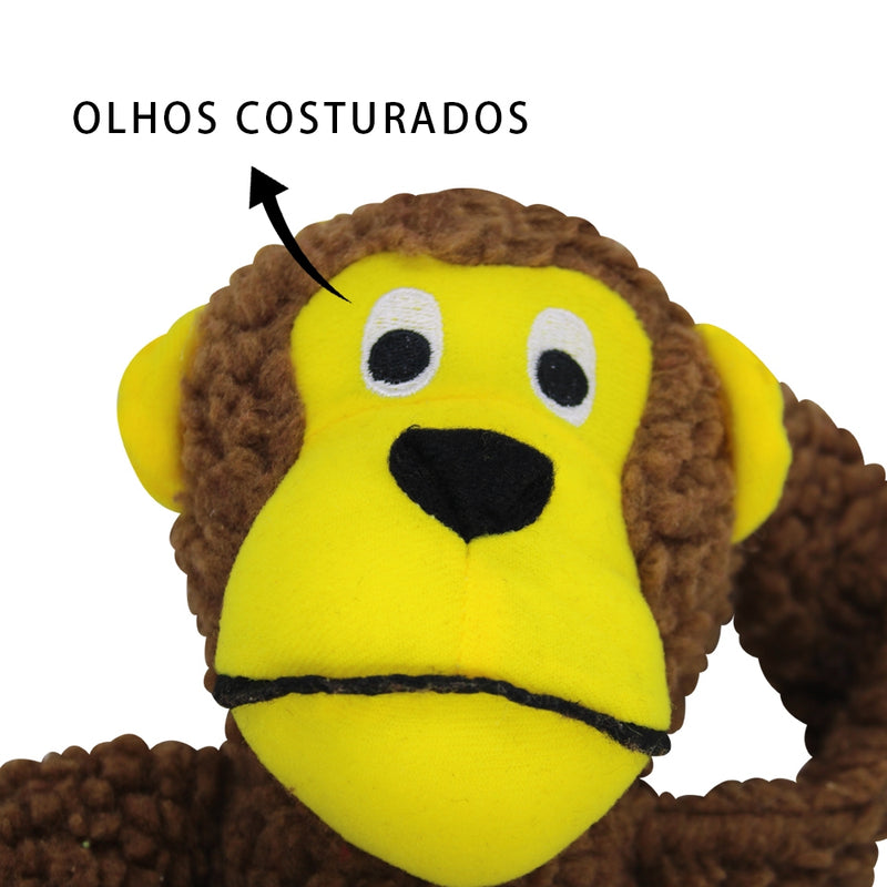 Macaco Pelúcia p/ Cães [ PROMOÇÃO Compre 1 Leve 2 ]