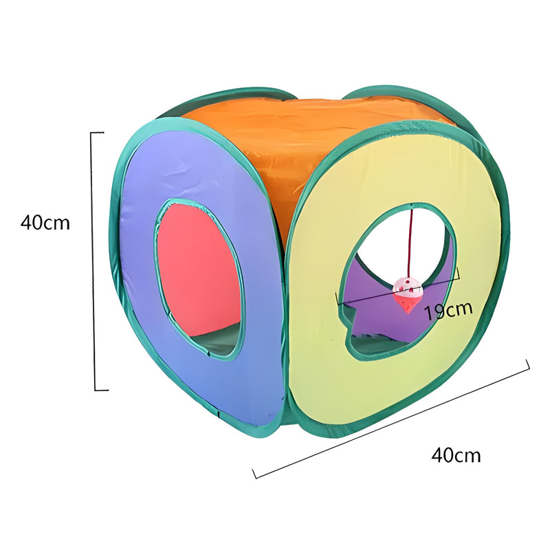 Túnel Labirinto Colorido para Gatos - Cat Toys