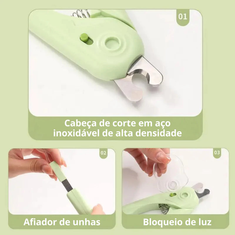 Alicate Cortador de Unhas Pet com LED - PetCorte