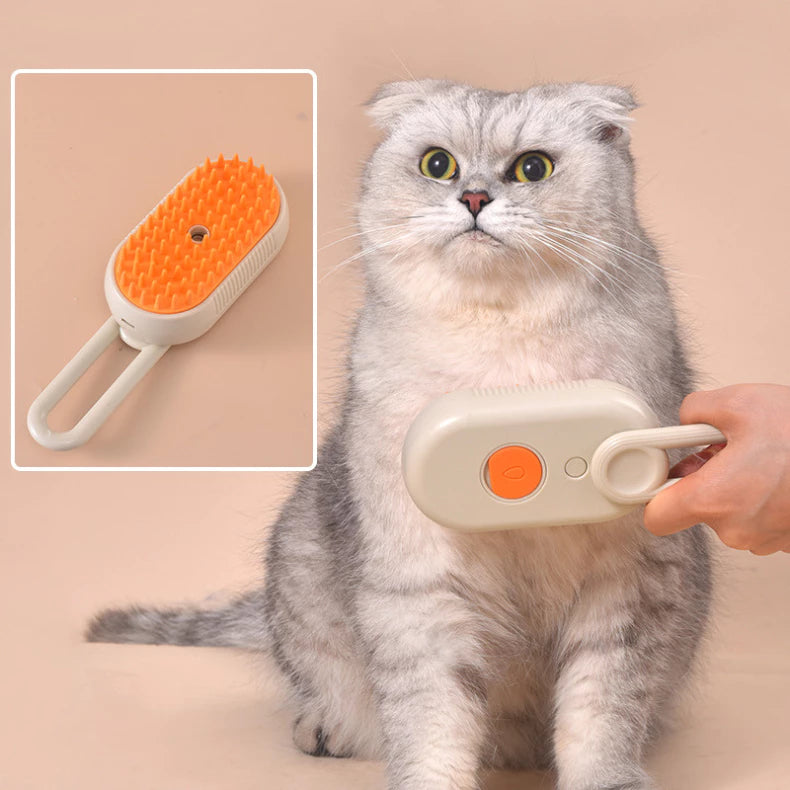 Escova Vaporizadora 3 em 1 para Cães & Gatos PetGlow©
