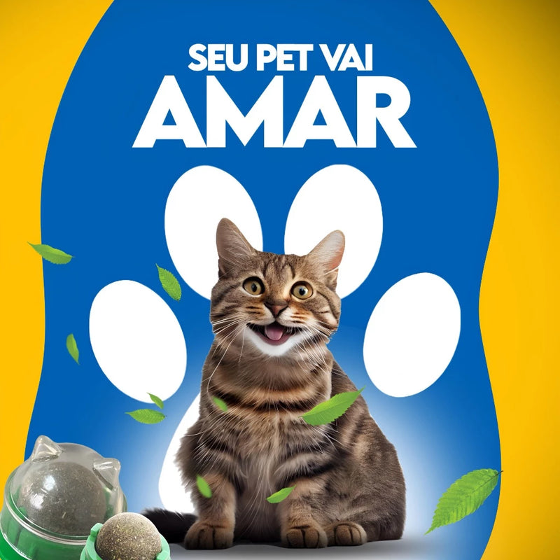 Brinquedo Bola de Catnip para Gatos 360º