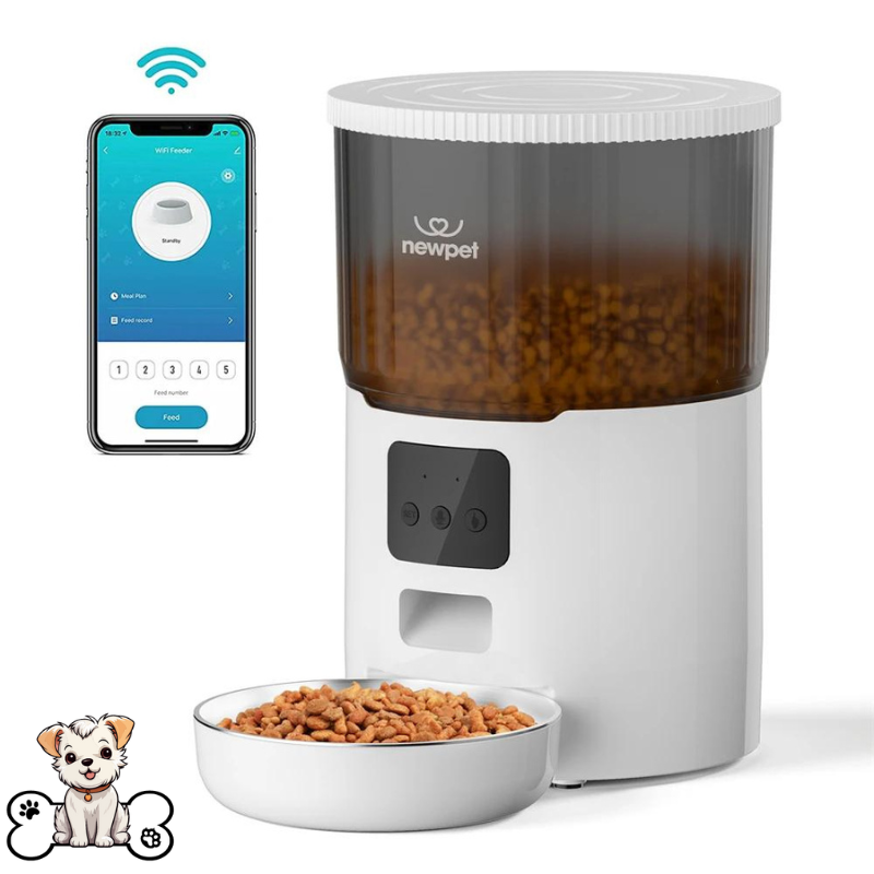 Alimentador 4L Automático p/ Pets via Wi-Fi - NewPet