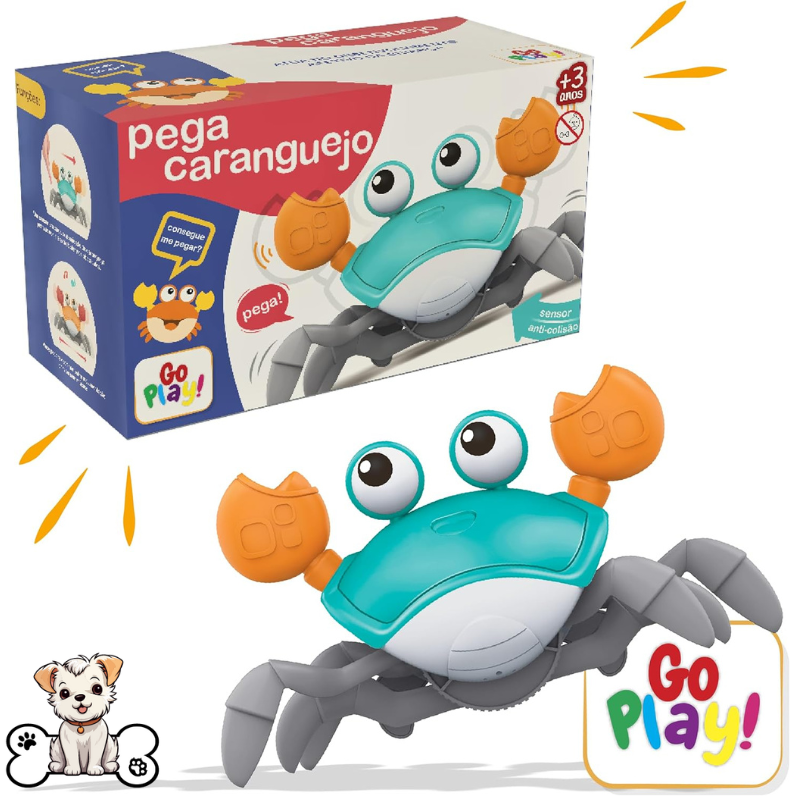 Caranguejo Bob Fujão Movimento Automático p/ Pets