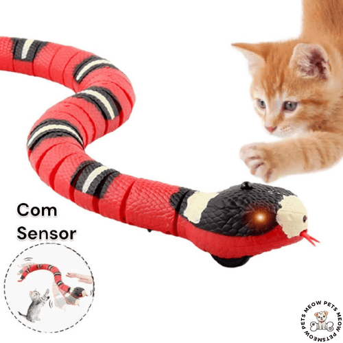 Brinquedo Interativo Cobra Elétrica p/ Gatos - PetSnake