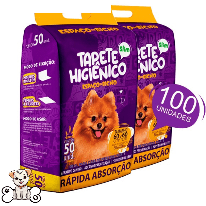 Tapete Higiênico Descartável c/ 100 unidades