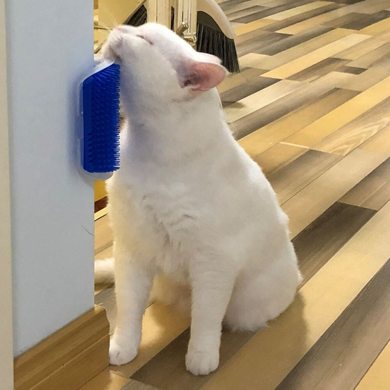 Escovadeira de Parede Tira Pelos & Massagem p/ Gatos