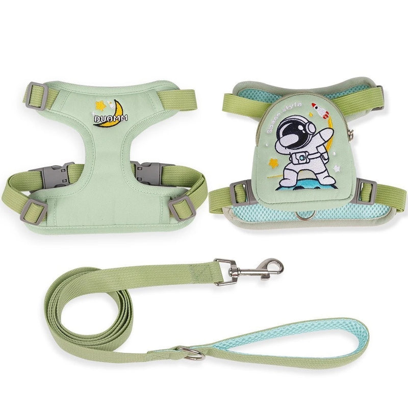 Coleira Peitoral com Mochilinha de Passeio - Conforto Espacial