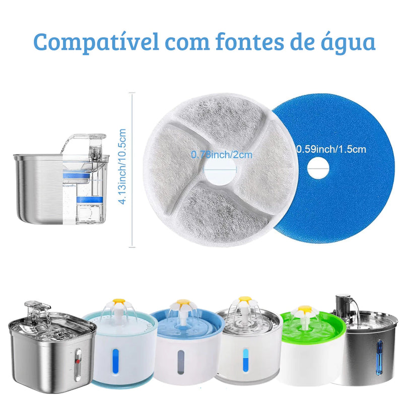 Filtro p/ Bebedouro Fonte De Água Pet Refil