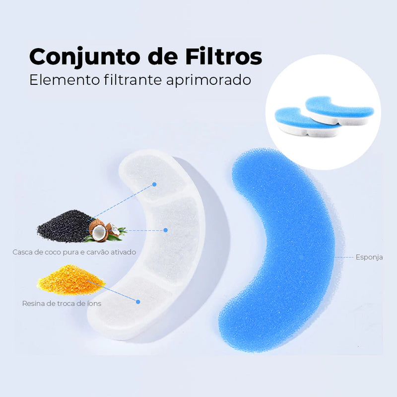 4pack Substituição Do Filtro De Carvão Da Fonte Gatos